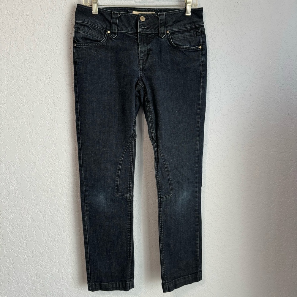 Karen Millen England Women’s Mid Rise Dark Wash Stretch Jeans